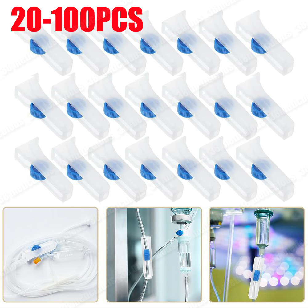Medical Lab Equipments - 20-100 個ホース流量レギュレータ制御バルブ継手医療リミッター車輪付き輸液チューブ流量制御バルブデバイスアジャスター