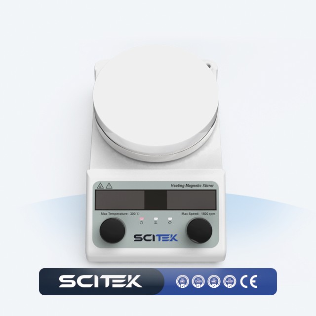 Magnetic Stirrer Hotplate - ホットプレート磁気スターラー 138x138 mm 作業プレート寸法 LED ディスプレイ