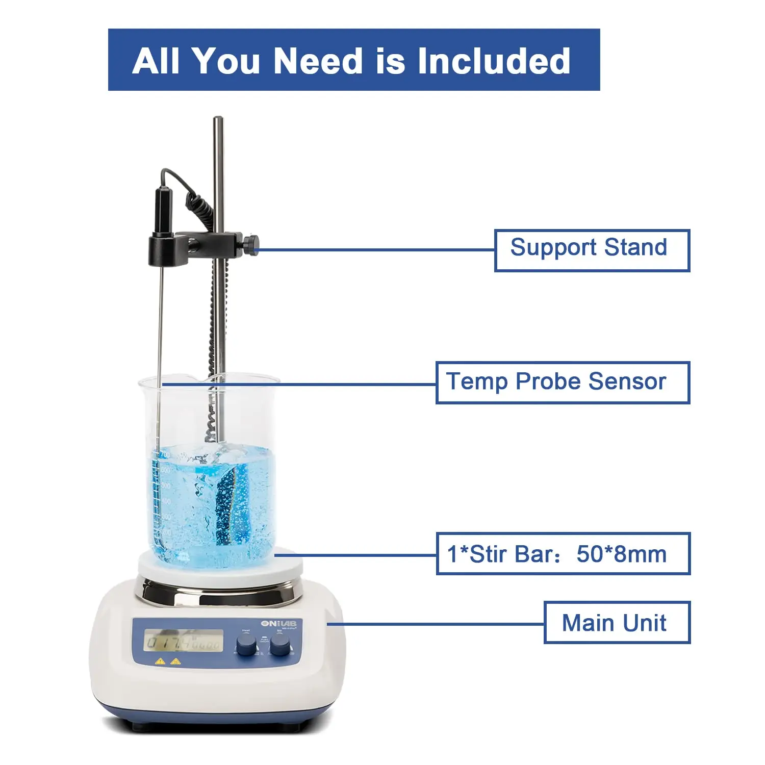 ONiLAB 340C 磁気ホットプレートスターラー、アルミ - Magnetic Stirrer Hotplate のレビューと価格
