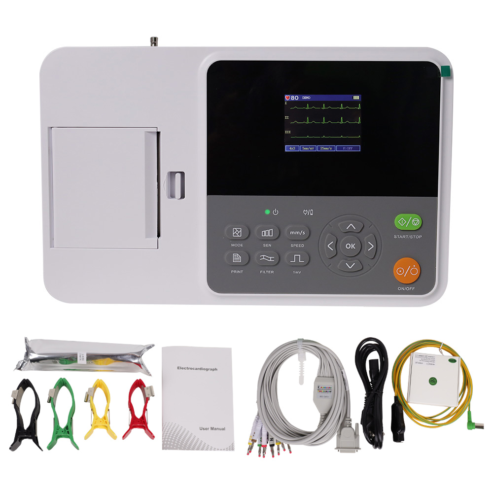 CONTEC E3 ポータブルデジタル3チャンネル12誘導心 - Ekg Ecg Machine Portable のレビューと価格