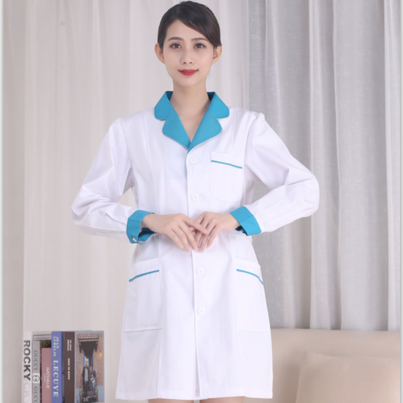 白い看護師ユニフォーム半袖医療スクラブトップ白衣医師ユニフォ - Medical Lab Logo のレビューと価格