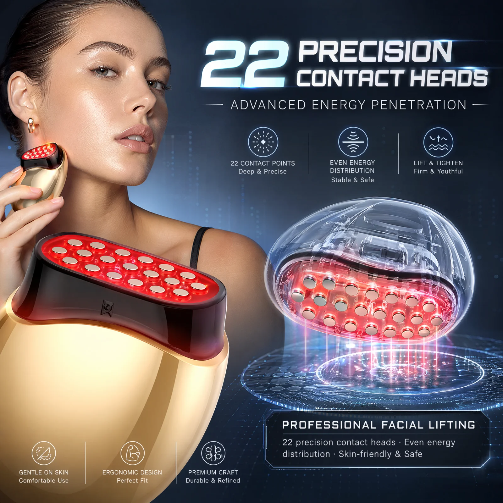 コラーゲン美容機器フェイシャルマッサージャー LED 光療法 - Medical Lab Equipments のレビューと価格