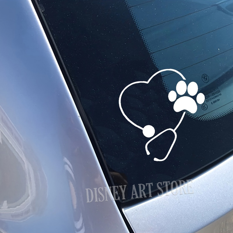 獣医ショップビニール壁ステッカー聴診器手と足デカール車の窓ノ - Medical Lab Logo のレビューと価格
