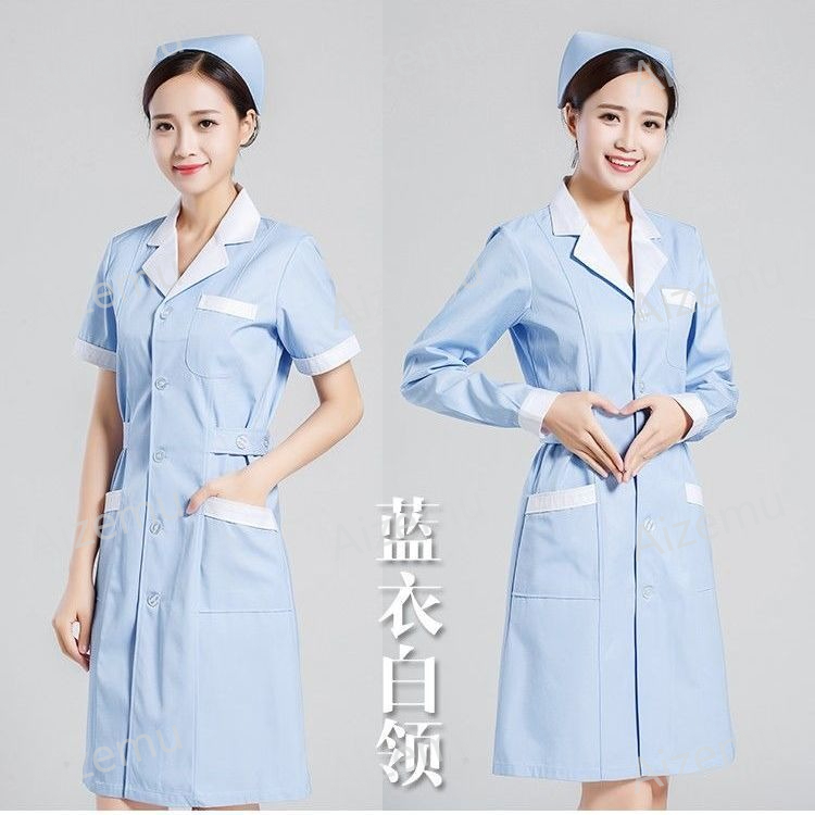 ユニセックス半袖美容サロンスクラブドレス白薬局医師制服白衣ペ - Medical Lab Logo のレビューと価格