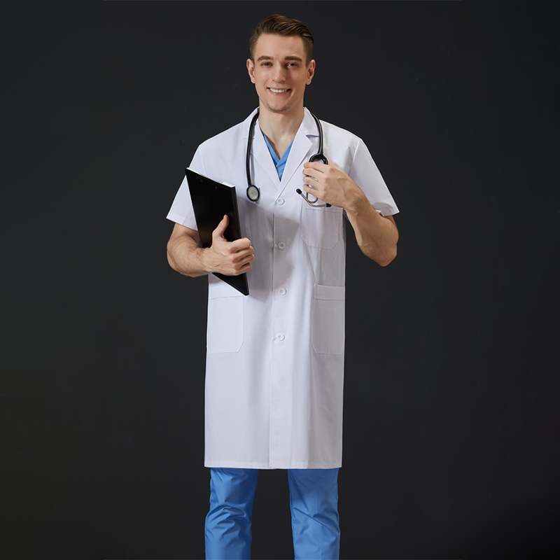男性と女性のためのパーソナライズされた実験室のコート,医療用 - Medical Lab Logo のレビューと価格