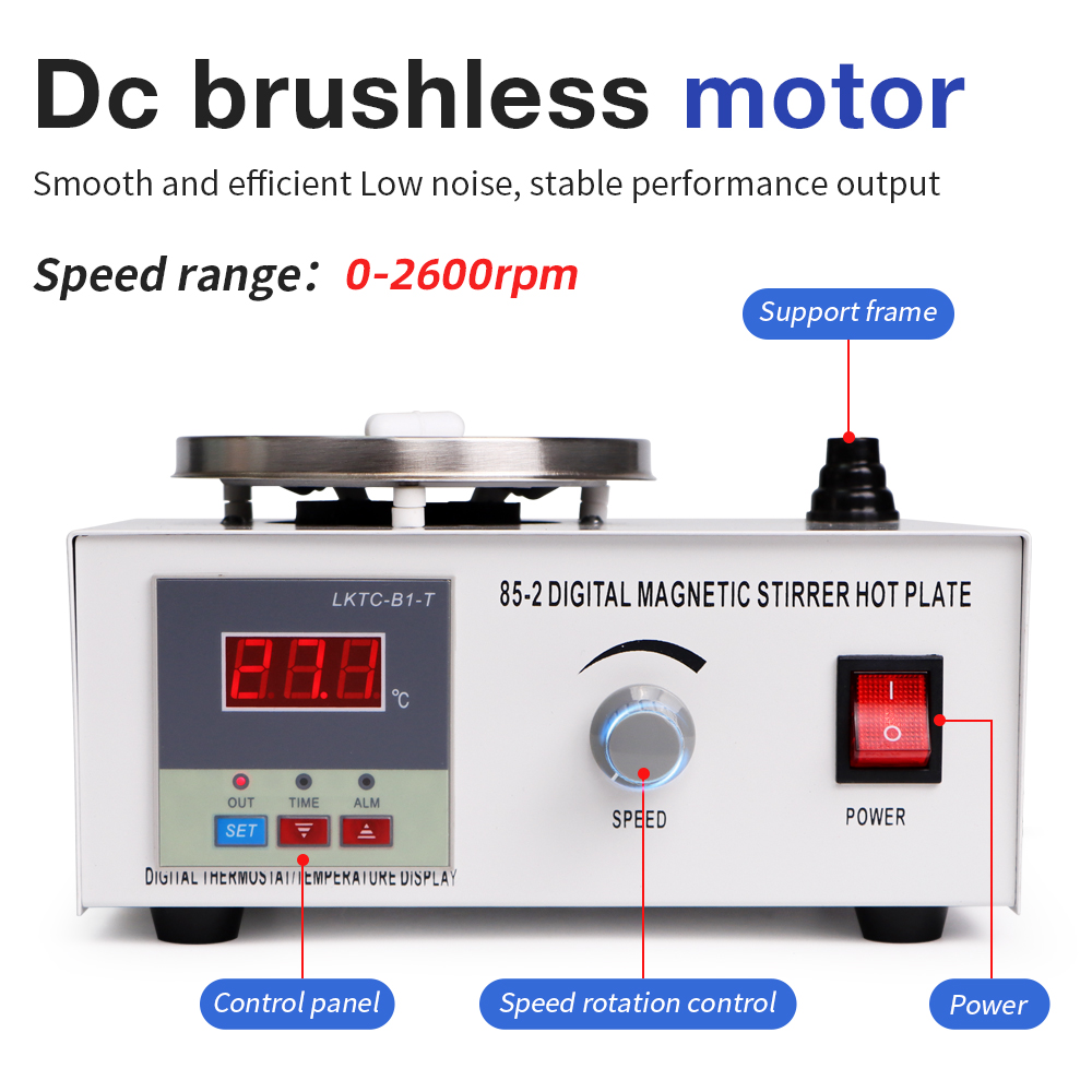 1L ホットプレート磁気スターラー 85-2 恒温ミキサー  - Magnetic Stirrer Hotplate のレビューと価格